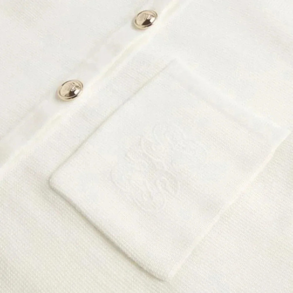 Sandro Women's White Wool-blend Detachable Collar Cardigan - Picture 4 of 10